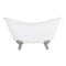 Cranleigh 60 x 29-7/8 in. Freestanding Clawfoot Bathtub in White